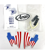 Arai Helmet Logo American Flag Stickers w/Facts Instructions Booklet Har... - £11.35 GBP
