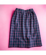 Pendleton Virgin Wool Women Size 12 Skirt Short Pencil BLACK PINK Waist 28&quot; - £35.41 GBP