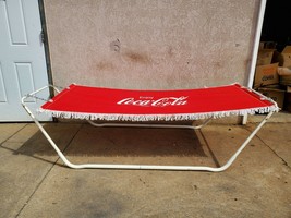 VINTAGE Enjoy Coca Cola Advertising Sign Promotional Hammock  - $456.87