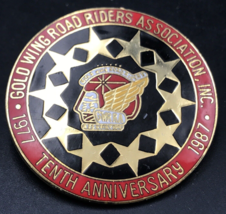 1987 GWRRA Gold Wing Road Riders Association 10th Anniversary Pin 1.75&quot; ... - £7.56 GBP