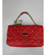 Badgley Mischka Hand &amp; Crossbody Purse Womens Red Vegan Leather Quilted ... - £48.89 GBP