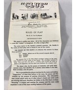 Vintage Clue Board Game Instruction Sheet 1949 Parker Brothers - £7.06 GBP