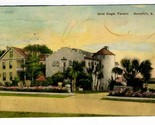 Gold Eagle Tavern Hand Colored Postcard Beaufort South Carolina 1934 - £9.49 GBP