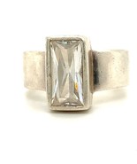 Vintage Sterling Signed 925 E.Pearl Thailand Emerald Cut CZ Gemstone Rin... - $67.89 CAD
