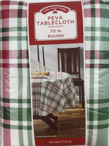 Holiday Time Peva Vinyl Tablecloth 70 In Round. - $14.84