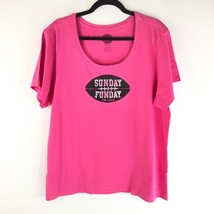 Life is Good Women Crusher Tee T Shirt Scoop Neck Football Sunday Funday... - £11.40 GBP