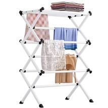 Household Indoor Folding Clothes Drying Rack, Dry Laundry And Hang Clothes,Towel - £44.16 GBP