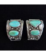 Justin Morris Navajo Sterling Silver Filled Turquoise Men's Watch Tips - $222.75