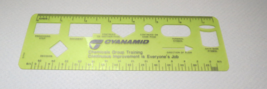 Vintage Cyanamid Chemicals Ruler Shape Flow Stencil Advertising Lime Green - $10.40