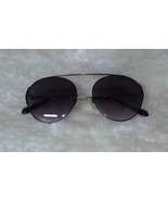 BALMAIN BL2525B Black / Gold metal trim logo round frame sunglasses - €50,97 EUR