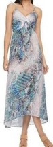 Womens Dress Maxi Jennifer Lopez Blue Tonal Cami Smocked Waist $74 NEW-sz S - £27.70 GBP