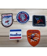 Vintage Legendary Resort Ski Patches Lot Of 5 Excellent Embroidered Look - $39.70