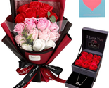 Mothers Day Gifts for Mom Wife, Roses Bouquet Artificial Flower - Preser... - £49.32 GBP