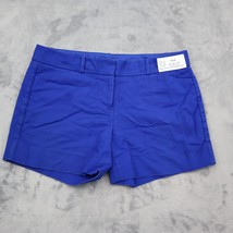 The Limited Shorts Womens 8 Blue Flat Front Chino Slash Pocket Mid Rise Zip - $19.68