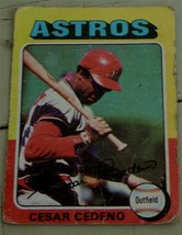 Cesar Cedeno, Astros, 1975  #590   Topps Baseball Card GD COND - £0.78 GBP