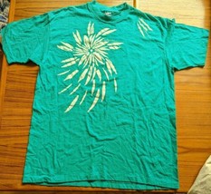 Glyn Wood Rogers of Hawaii SS XL T-Shirt Floral Swirl Single Stitch Hane... - £15.41 GBP