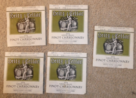 Lot of 5 Vintage 1976 Heitz Wine Cellars Limited Pinot Chardonnay Bottle Labels - £35.72 GBP
