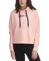 DKNY Womens Sport Logo Hooded Cotton Sweatshirt Color Mimosa Size Small - £42.98 GBP
