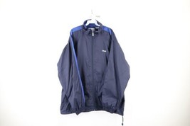 Vintage 90s Fila Mens XL Spell Out Color Block Lined Windbreaker Jacket Blue - £31.61 GBP