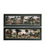LARGE Age of Reptiles Dinosaur Mural By Zallinger Peabody Museum Framed ... - $362.44 CAD