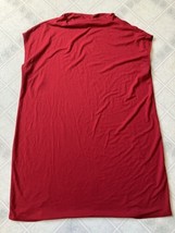 Eileen Fisher Red Viscose Spandex Sleeveless Casual Shift Dress Large - £36.63 GBP