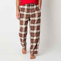 St. John&#39;s Bay Men&#39;s Flannel Pajama Lounge Sleep Pants X-LARGE Oatmeal T... - $21.28