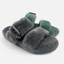 UGG Fuzz Yeah Charcoal Womens Size 7 Sandal Slip-On - €17,45 EUR