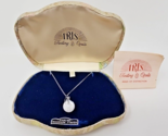 Vintage Iris Floating Opal Rhodium Finish In Box with Paper PB73 - $79.99