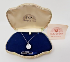 Vintage Iris Floating Opal Rhodium Finish In Box with Paper PB73 - £62.68 GBP