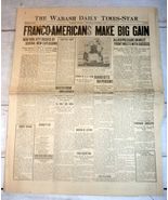 Wabash, IN Daily Times-Star, Oct. 5, 1918 - Franco-Americans Make Big Gain - £15.53 GBP