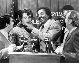 Rocky II 8x10 inch photo Carl Weathers Sylvester Stallone at press conference - £8.66 GBP