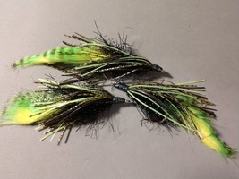 2023  NEW!! Bass Crawler-Black/Chartreuse, Size 1/0, Sold per 4, HOT ITE... - £6.17 GBP