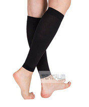 Tektrum (1 pair) Calf Shin Graduated Compression Medical Sleeve 20-30MMHG, Black - £11.95 GBP