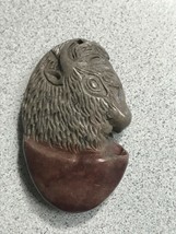 Finely Carved Gray Buffalo Bison Head Stone Pendant or Other Use – 2.25 ... - $39.12