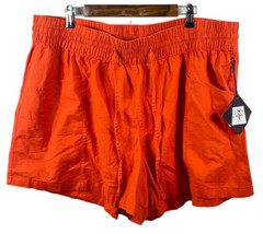 Ava &amp; Viv Size 2X Shorts Orange Pull On Elastic Waist High Rise Womens NEW - £29.68 GBP