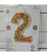 Anagram Balloon Formz 52&quot; Number 2 Silver Foil Balloon Birthday Party Decor - $9.69 CAD