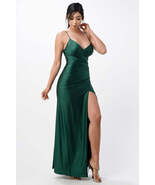 Tara Side Pleat Overlap Gown with Side Opening - $175.56 CAD