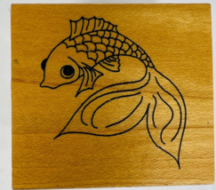 Vintage Great Impressions Koi Fancy Goldfish Cute Eyes Fish Rubber Stamp C372 - £11.98 GBP