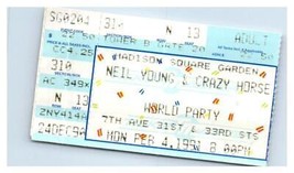 Neil Jeune Concert Ticket Stub Février 4 1991 Madison Carré Jardin New York - £40.97 GBP