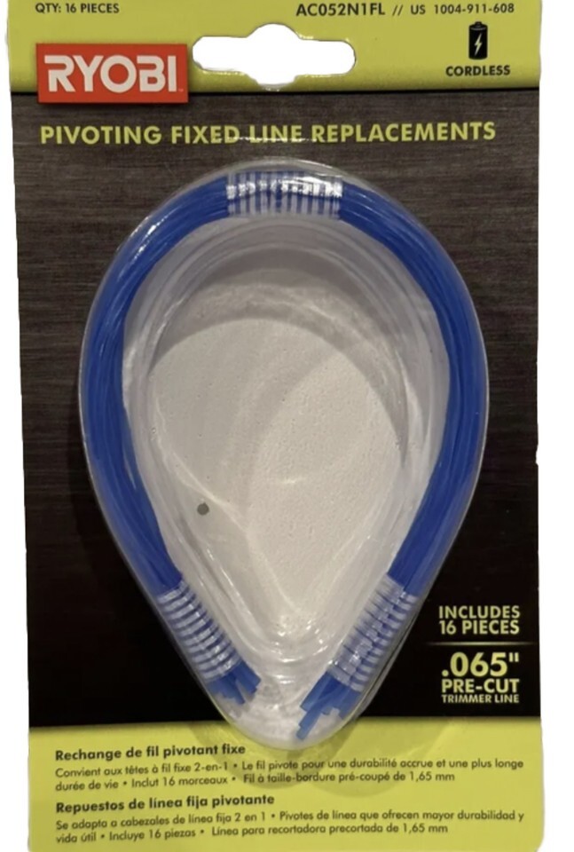 Deal Of 9 Pack - Ryobi 0.065&quot; Pre Cut (16) Pieces Ea Pack Replacement Li... - $38.00