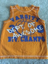 Okie Dokie Boys Orange Blue Basketball Awesome Tank Top 3T - £2.74 GBP