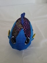 Ty Beanie Boos Aqua Fish Plush Sparkle Glitter Eyes Stuffed Animal - £4.64 GBP