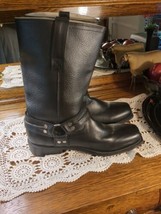 Men&#39;s Engineer Motorcycle Boot 13&quot; High Quality Soft Pebbled Leather Siz... - $79.95