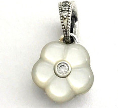 Authentic PANDORA Luminous Florals Mother-of-Pearl &amp; CZ Pendant, 390386MOP, New - £34.15 GBP