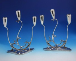 C. Zurita Mexican .925 Silver Candelabra Pair 3-Light 14&quot; Tall 64 ozt. (... - £2,013.33 GBP