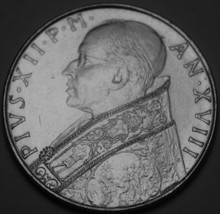 Vatican City 100 Lire, 1956 Unc~Pope Pius XII~Free Shipping - £7.97 GBP