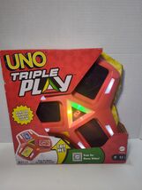 UNO Triple Play Electronic Game - New in Box  - Damaged Packaging - Fami... - $17.81