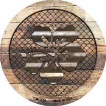 Corrugated Hawaiian Flowers on Wood Novelty Metal Mini Circle Magnet CM-... - $12.95
