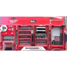 Milwaukee Shockwave Impact Duty Driver Bit Set (55-Piece) (70 Piece Kit) - £125.87 GBP