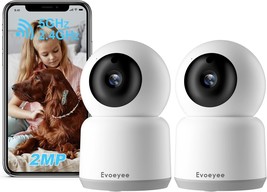 Security Camera Indoor 2MP Baby Monitor 360 Pet Dog Cameras for Home Security wi - £89.51 GBP